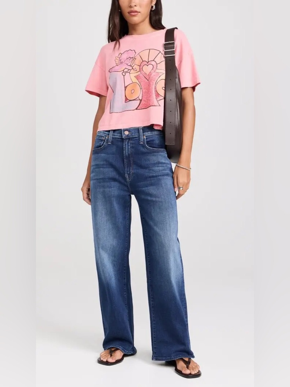 MOTHER The Doger Prep Ankle Yee Haw medium wash wide leg slouchy